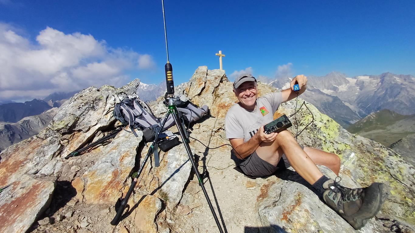 Pointe de Drone, HB/VS-189 am 9.August 2026 mit der AX4 auf dem 'Cleverstick SOTA'